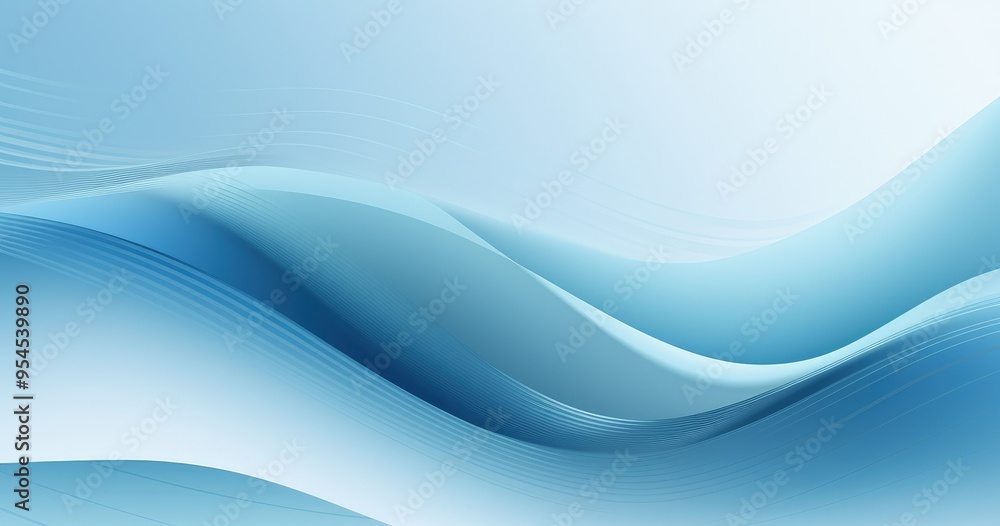 A smooth gradient design featuring flowing blue waves, ideal for backgrounds or digital projects.