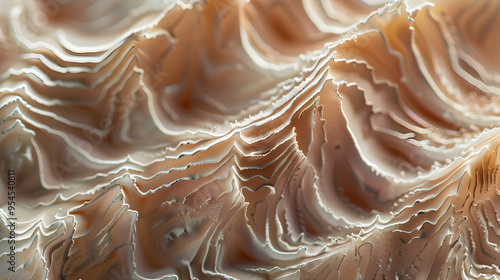 A highly detailed close up view of human finger papillary lines. The intricate ridges and patterns photo