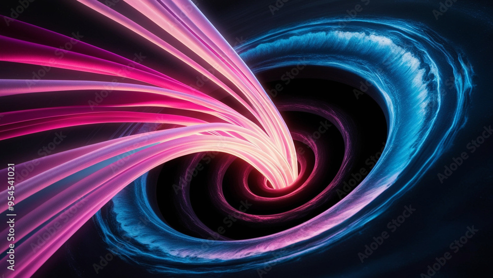 Glowing Fabric Tendrils Emerging from a Black Hole Glowing Fabric Tendrils Emerging from a Black Hole