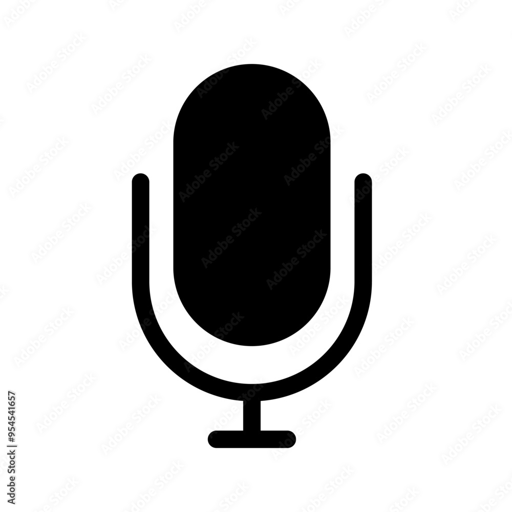 Microphone, linear style icon. Represents a microphone for recording or speaking. Editable stroke width Microphone, linear style icon. Represents a microphone for recording or speaking. Editable stroke width