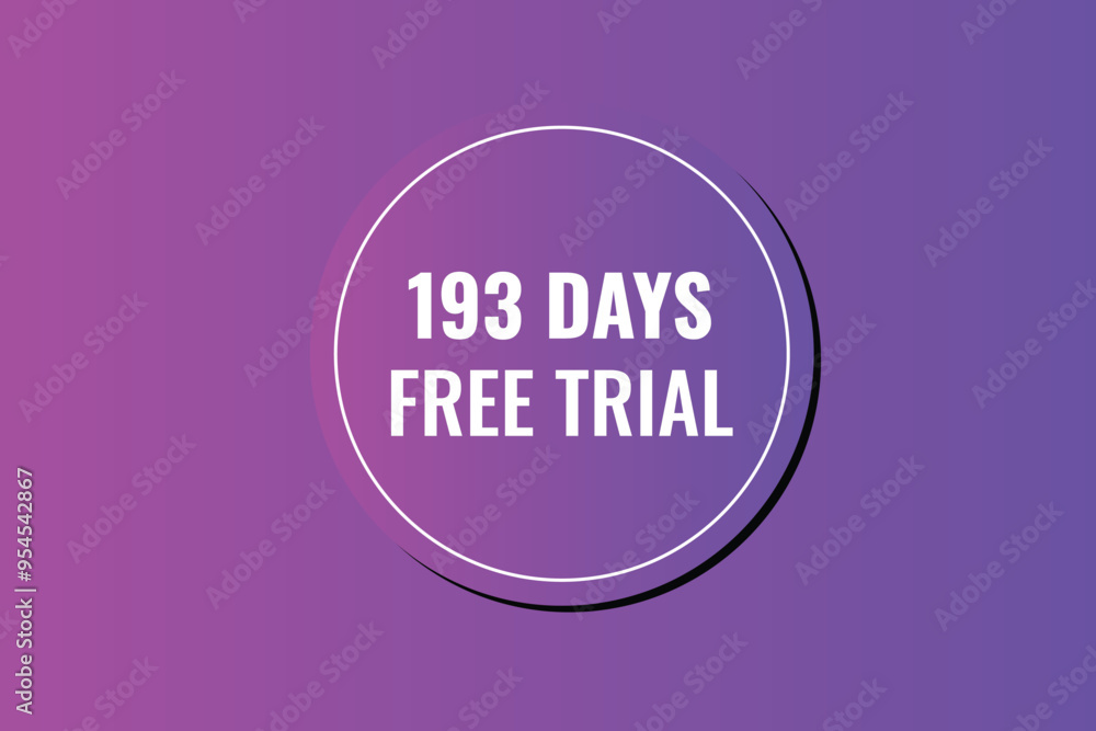 193 day free trial banner design. 193 days free banner background
193 day free trial banner design. 193 days free banner background