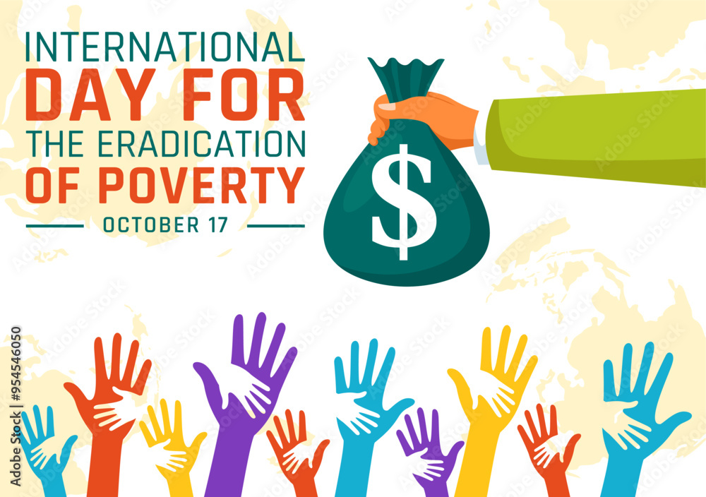Φωτογραφία Vector Illustration of the International Day for the Eradication of Poverty, fea