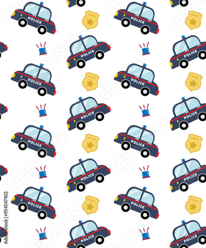 police car strobe light pattern design