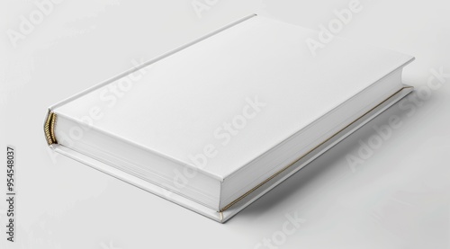 A simple and sophisticated white book with a blank cover, ideal for personalizing with your own designs, notes, or artwork.