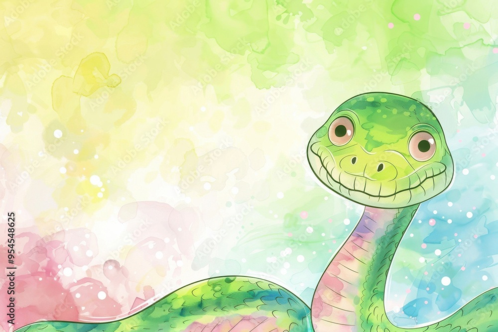 green snake on winter background. symbol of lunar year 2025. Marry Christmas and happy New Year. green snake on winter background. symbol of lunar year 2025. Marry Christmas and happy New Year.