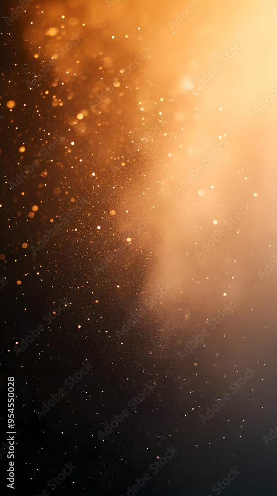 Abstract background with golden bokeh and light. Abstract background with golden bokeh and light.