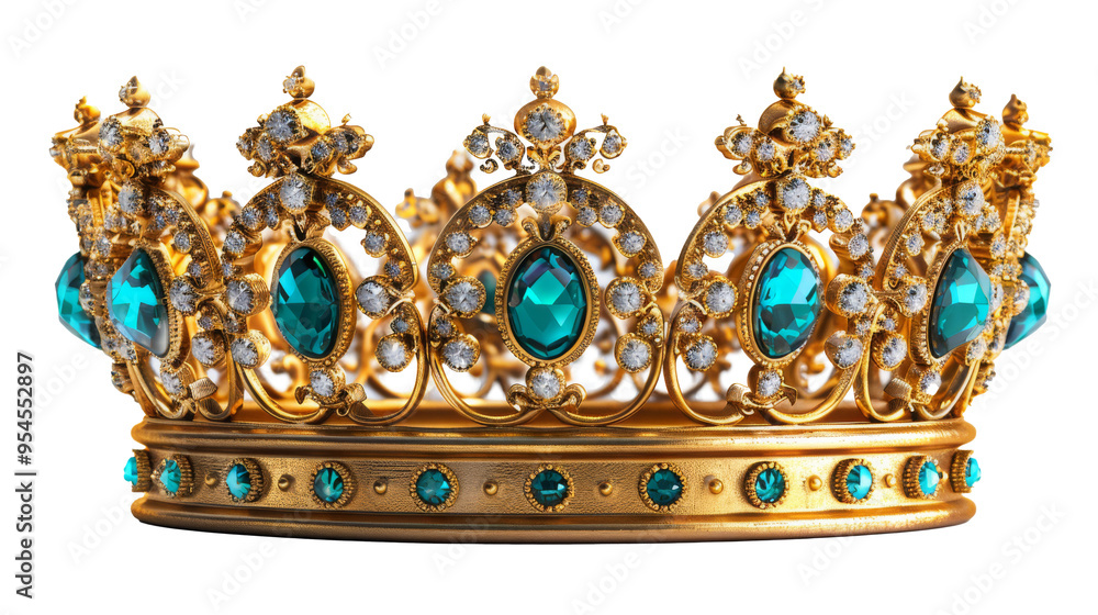 Golden crown isolated in PNG format with a transparent background, ideal for design and royalty themes. Golden crown isolated in PNG format with a transparent background, ideal for design and royalty themes.