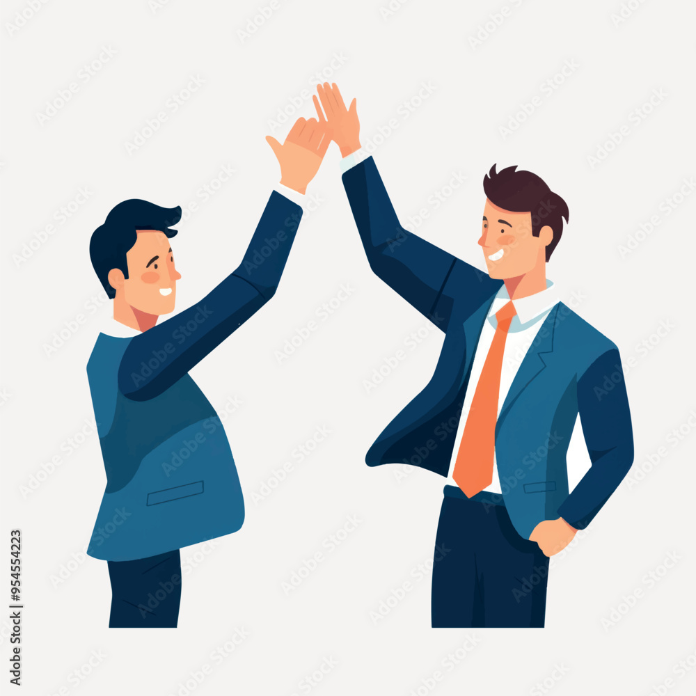 Businessmen celebrating success together Businessmen celebrating success together