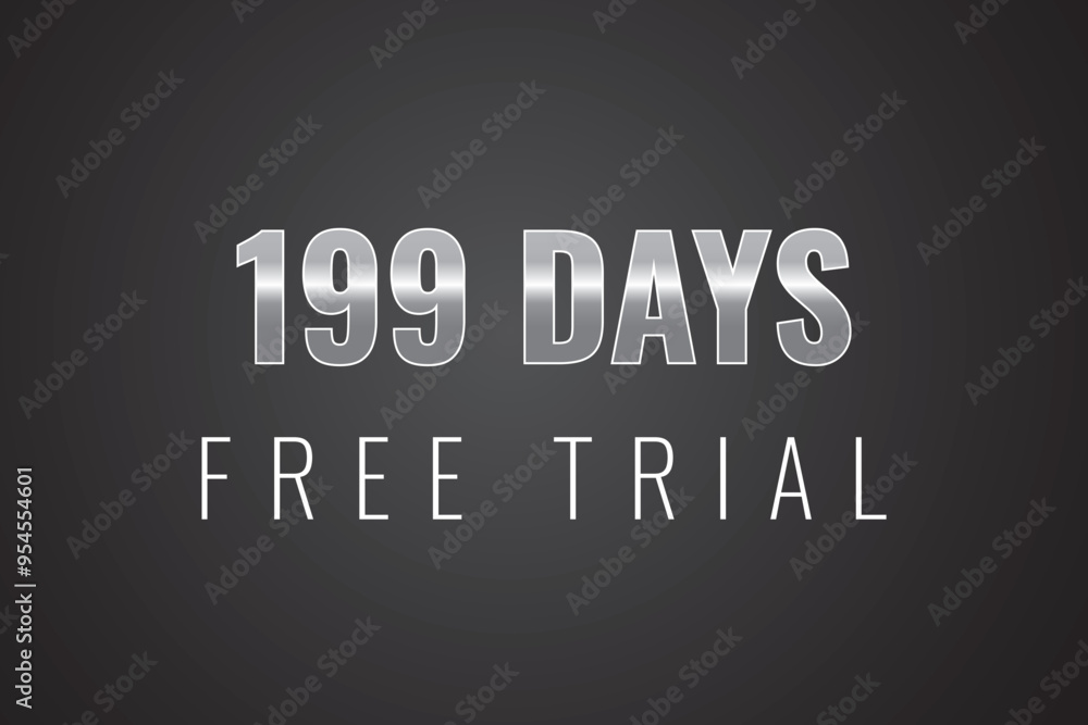 199 day free trial banner design. 199 days free banner background
199 day free trial banner design. 199 days free banner background
