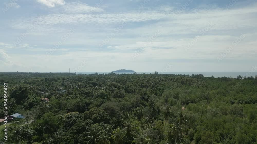 Drone View Sempadi Village Background Of a Small Island,Borneo.Malaysia Drone View Sempadi Village Background Of a Small Island,Borneo.Malaysia