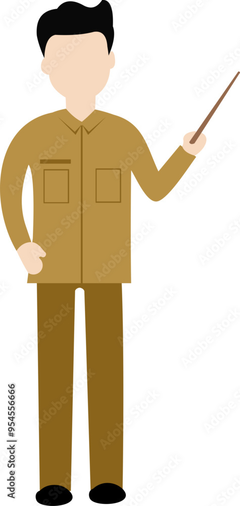 Indonesian Teacher Civil Servant Illustration Indonesian Teacher Civil Servant Illustration