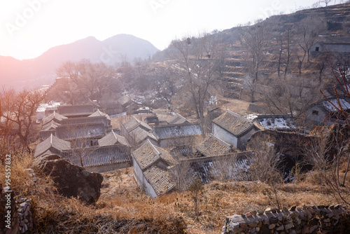 An unfinished tourist village in the mountains of Mentougou, Beijing photo