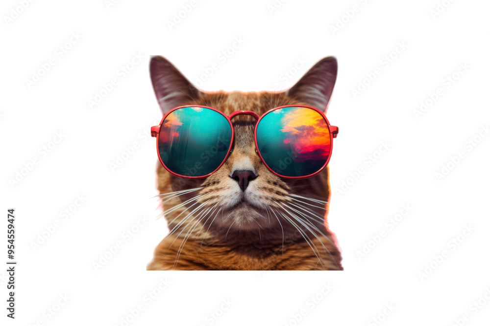 An orange cat in sunglasses with a serious face is suitable for pet-related designs, humor articles, and summer-themed content. Cute and quirky feline image An orange cat in sunglasses with a serious face is suitable for pet-related designs, humor articles, and summer-themed content. Cute and quirky feline image