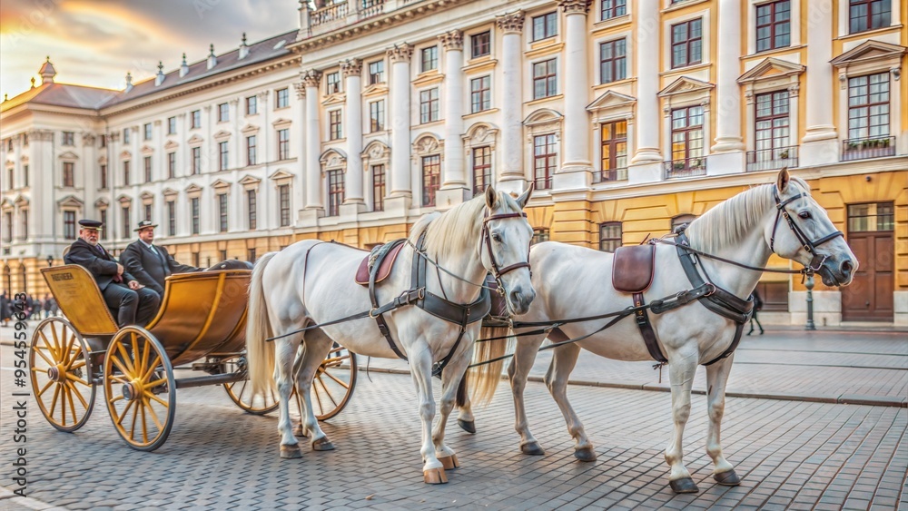 horse driven carriage at hofburg palace vienna horse driven carriage at hofburg palace vienna