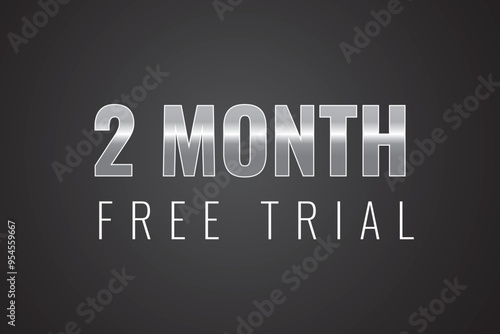 2 month free trial banner design. 2 months free banner background
