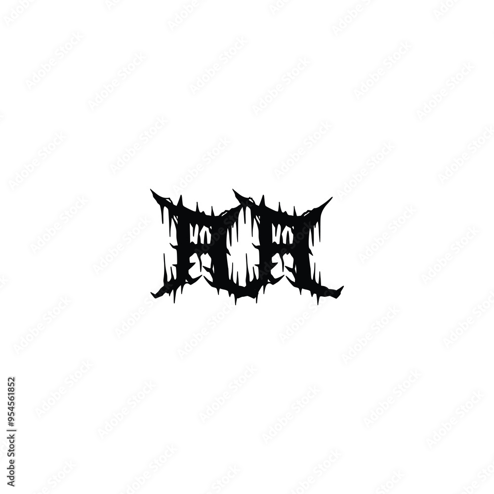 Fototapeta premium AA monogram logo design letter text name symbol monochrome logotype alphabet character simple logo