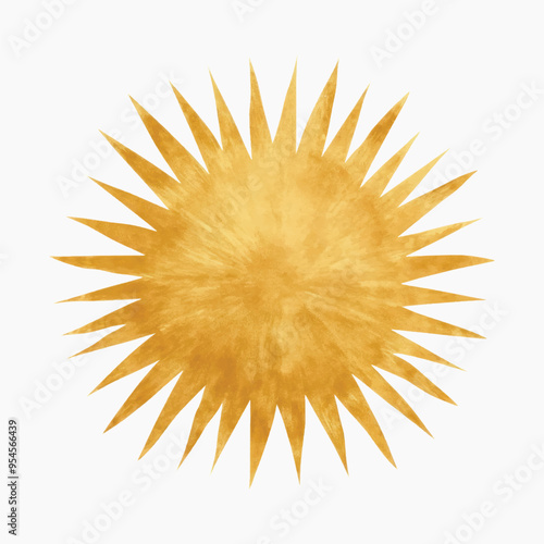 Golden sunburst with radiant spikes