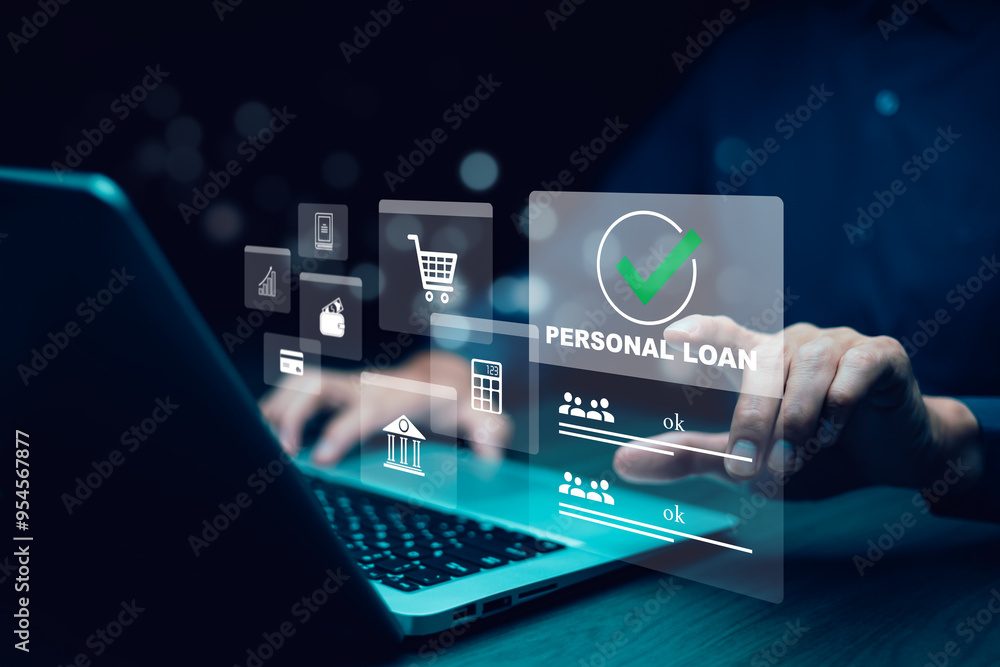 Personal loan icons on a virtual screen of the future and see the inscription concept of business, Internet and the network and working on a virtual screen,Technology, Personal expenses concept. Personal loan icons on a virtual screen of the future and see the inscription concept of business, Internet and the network and working on a virtual screen,Technology, Personal expenses concept.