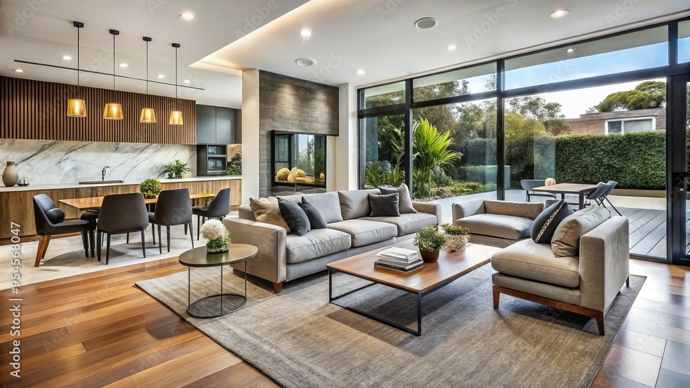 A sleek and modern Melbourne home boasts stylish furniture, decor, and architectural details that exude elegance and A sleek and modern Melbourne home boasts stylish furniture, decor, and architectural details that exude elegance and