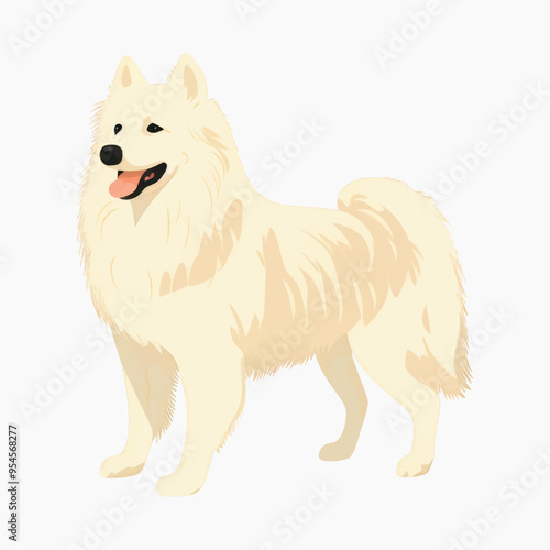 White cute dog pet friend