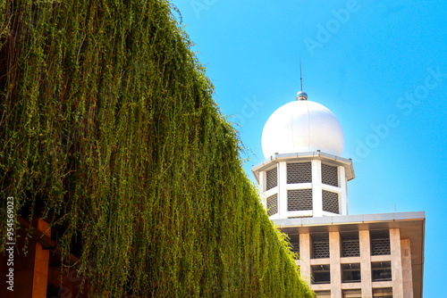 The Istiqlal Mosque (Masjid Istiqlal) in Jakarta with beautiful views and a large area, is a popular tourist destination during annual holidays. photo