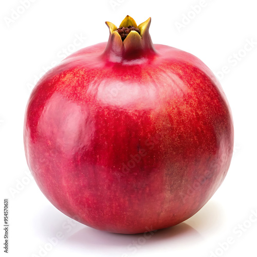 one pomegranate in isolated on a white background