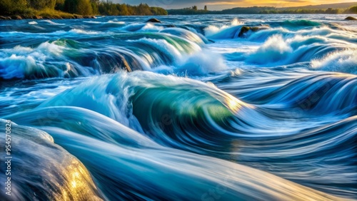 As the water flows, it gradually shifts from smooth laminar motion to turbulent chaos, generating swirling vortices and photo