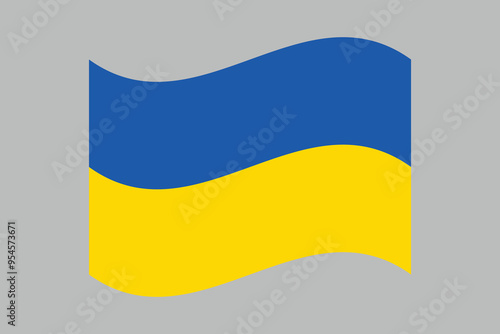 Ukraine flag, Flag of Ukraine, Flag Ukraine vector, Ukrainian flag symbol, The color of the original, Stock vector illustration
