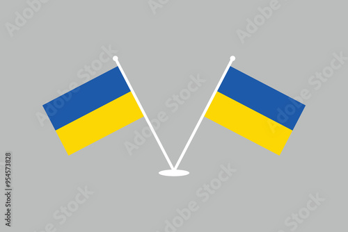 Ukraine flag, Flag of Ukraine, Flag Ukraine vector, Ukrainian flag symbol, The color of the original, Stock vector illustration
