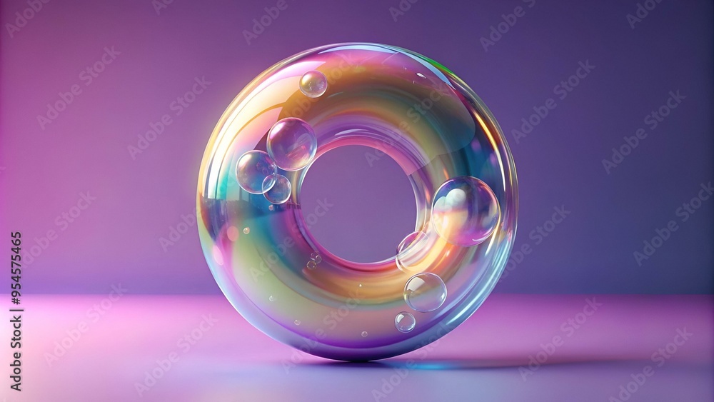 Inflated, bubble 3d symbol ?. 3d rendering. Inflated, bubble 3d symbol ?. 3d rendering.