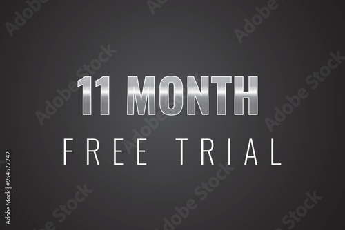 11 month free trial banner design. 11 months free banner background
