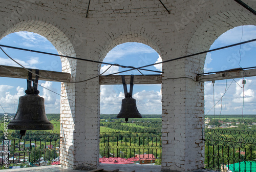 View from the bell tower of the Church of the Assumption of the Blessed Virgin Mary in Totma, Vologda region Russia