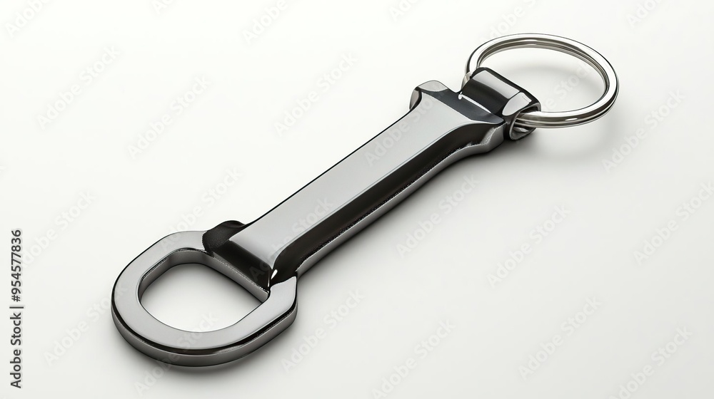 A sleek, modern keychain with a sturdy design for holding keys securely. A sleek, modern keychain with a sturdy design for holding keys securely.