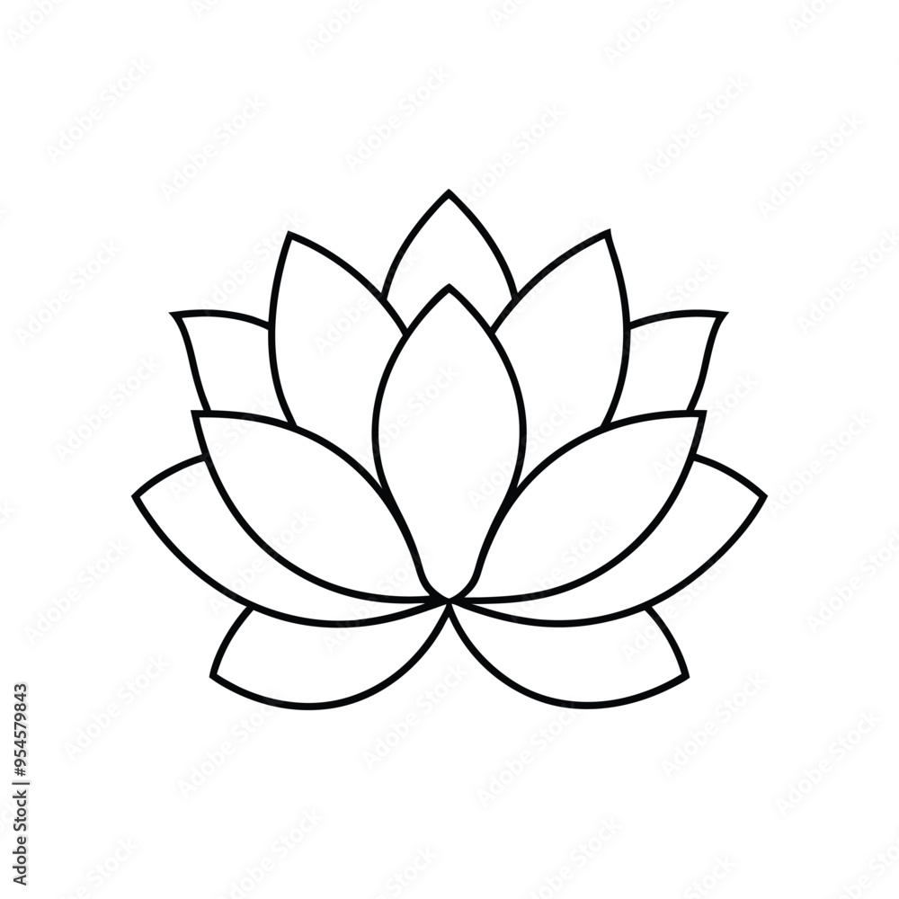 Chinese Culture Clipart Design - Chinese Lotus Flower Vector illustration in black and white Chinese Culture Clipart Design - Chinese Lotus Flower Vector illustration in black and white