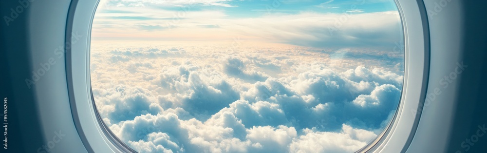 Airborne Perspective, expansive view of soft, rolling clouds stretching across the horizon, showcasing the majesty and tranquility of the sky from high above. Airborne Perspective, expansive view of soft, rolling clouds stretching across the horizon, showcasing the majesty and tranquility of the sky from high above.