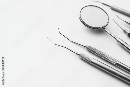 Dental Tools on White Background