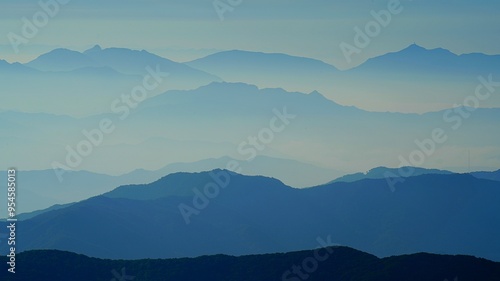 Beautiful scenery of Deogyusan Mountain in Korea photo