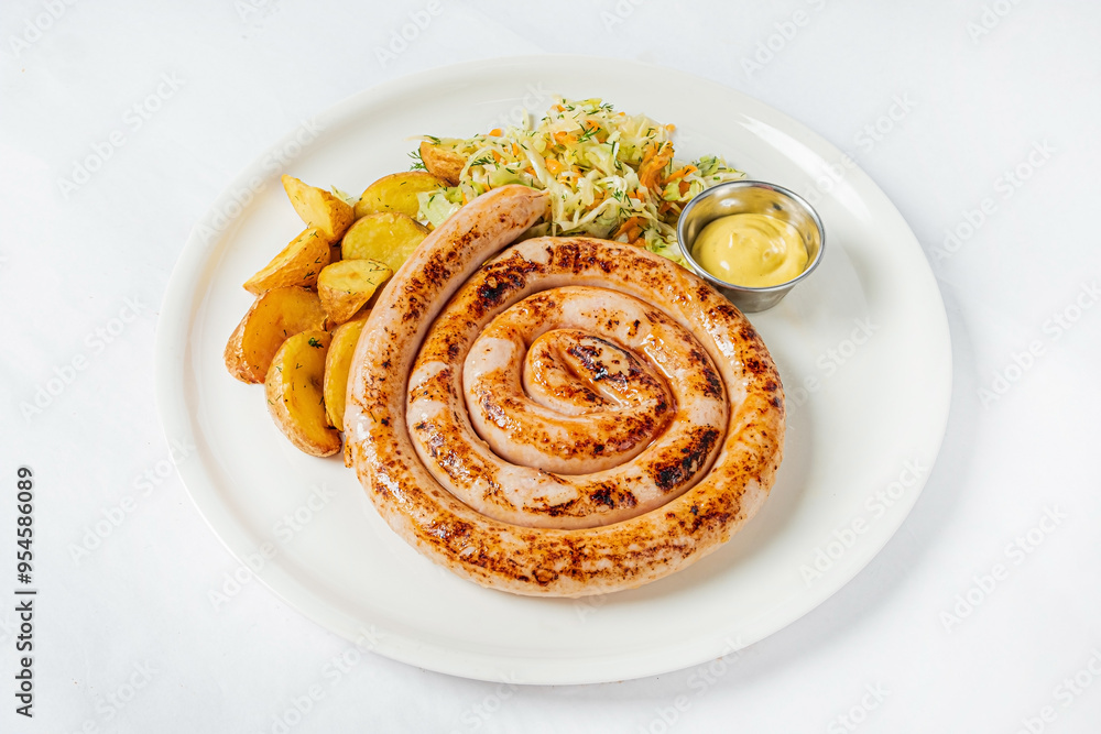 pork sausage with baked potatoes pork sausage with baked potatoes