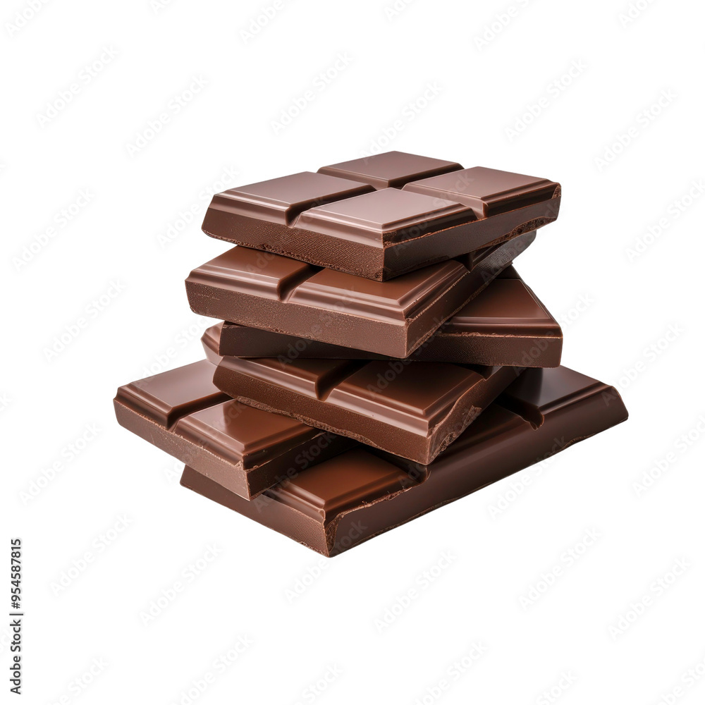 A stack of milk chocolate squares is suitable for confectionery packaging design, food blog graphics, and dessert menu illustrations A stack of milk chocolate squares is suitable for confectionery packaging design, food blog graphics, and dessert menu illustrations