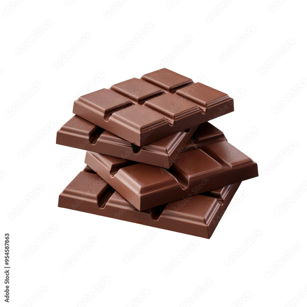 A stack of milk chocolate squares is suitable for confectionery packaging design, food blog graphics, and dessert menu illustrations A stack of milk chocolate squares is suitable for confectionery packaging design, food blog graphics, and dessert menu illustrations