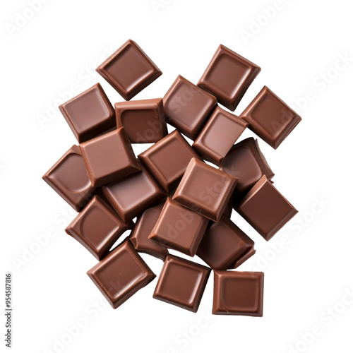 A stack of milk chocolate squares is suitable for confectionery packaging design, food blog graphics, and dessert menu illustrations