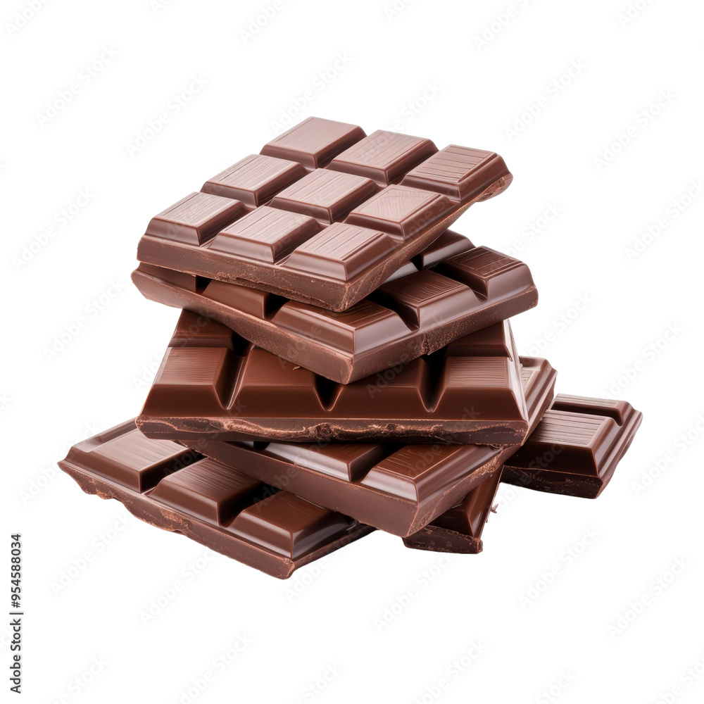 A stack of milk chocolate squares is suitable for confectionery packaging design, food blog graphics, and dessert menu illustrations A stack of milk chocolate squares is suitable for confectionery packaging design, food blog graphics, and dessert menu illustrations