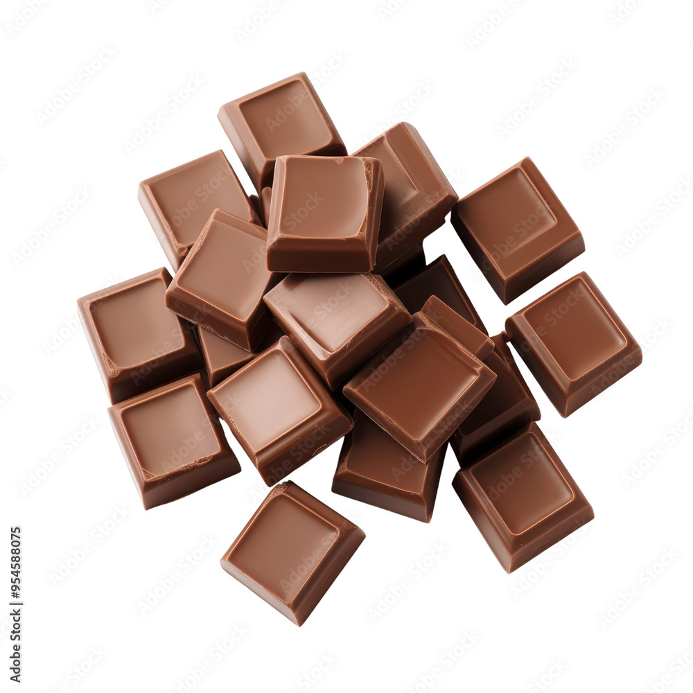 A stack of milk chocolate squares is suitable for confectionery packaging design, food blog graphics, and dessert menu illustrations A stack of milk chocolate squares is suitable for confectionery packaging design, food blog graphics, and dessert menu illustrations