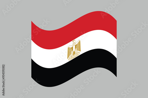 Egypt flag, The flag of Egypt, National Egypt flag Vector illustration, Flag of the Arab Republic of Egypt, Symbol of patriotism and freedom, Egyptian sign, Africa
