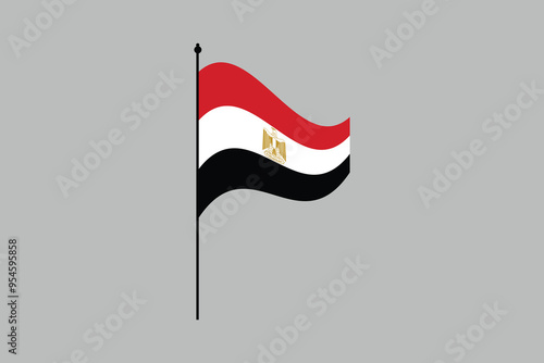 Egypt flag, The flag of Egypt, National Egypt flag Vector illustration, Flag of the Arab Republic of Egypt, Symbol of patriotism and freedom, Egyptian sign, Africa
