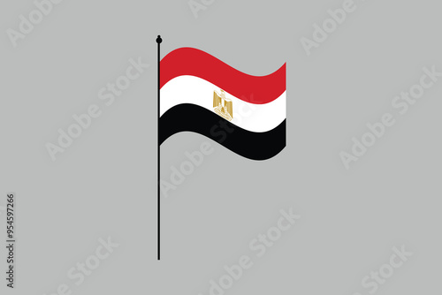 Egypt flag, The flag of Egypt, National Egypt flag Vector illustration, Flag of the Arab Republic of Egypt, Symbol of patriotism and freedom, Egyptian sign, Africa
