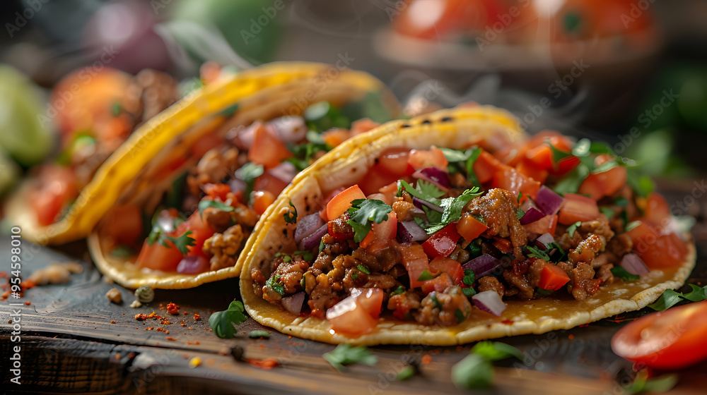 Savor the delicious taste of authentic tacos filled with seasoned meat, fresh tomatoes, onions, and flavorful cilantro, all encased in a crispy toasted tortilla. Its a culinary delight Savor the delicious taste of authentic tacos filled with seasoned meat, fresh tomatoes, onions, and flavorful cilantro, all encased in a crispy toasted tortilla. Its a culinary delight