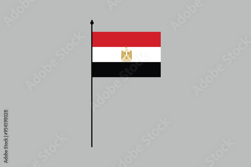 Egypt flag, The flag of Egypt, National Egypt flag Vector illustration, Flag of the Arab Republic of Egypt, Symbol of patriotism and freedom, Egyptian sign, Africa
