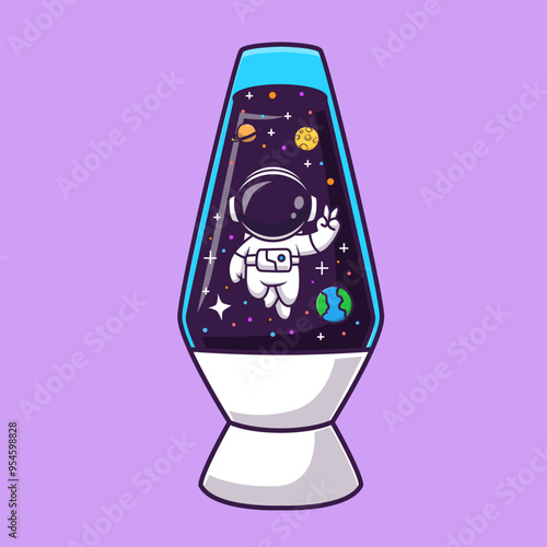 Cute Astronaut In Lantern Space Lamp Cartoon Vector Icon
Illustration. Science Technology Icon Concept Isolated
Premium Vector. Flat Cartoon Style

