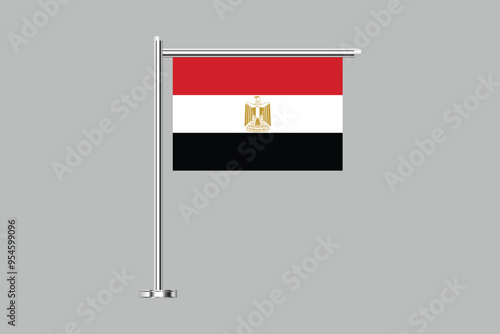 Egypt flag, The flag of Egypt, National Egypt flag Vector illustration, Flag of the Arab Republic of Egypt, Symbol of patriotism and freedom, Egyptian sign, Africa
